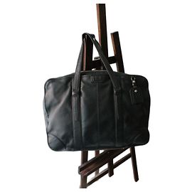 Borsa da viaggio Lancel modello Grand Hôtel in pelle nera Nero