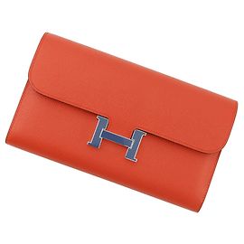 Hermès Hermes Constance Long Wallet in Capucine Other