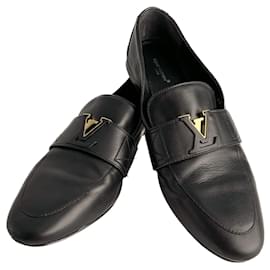 Louis Vuitton-Monte Carlo Leather Loafer Black-Black