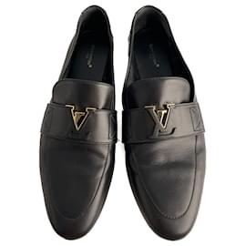 Louis Vuitton-Monte Carlo Leather Loafer Black-Black