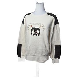 Courreges Suéter vintage de lã e couro Courrèges bege marrom M Marrom