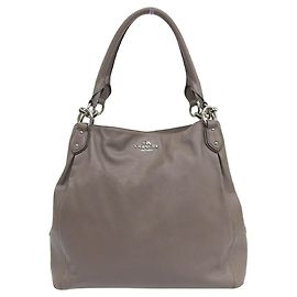 Coach Leder Tote Bag Grau