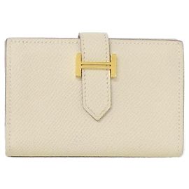 Carteira Mini Epsom Béarn da Hermès Branco