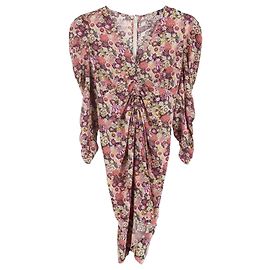 Vestido Mini Estampado Floral Celina em Seda Multicolorida da Isabel Marant Multicor