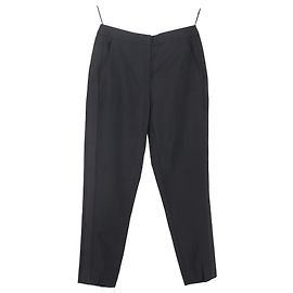 Burberry gerade Hosen aus schwarzer Wolle Schwarz
