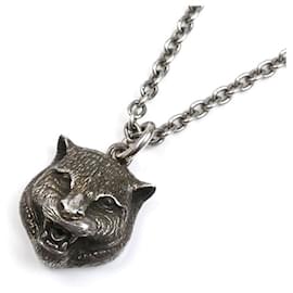 Gucci-Gucci Tiger Head Silver 925 Necklace-Silvery,Metallic
