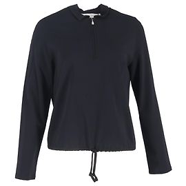 Pull en laine noir à cordon de serrage et demi-zip de Max Mara Noir