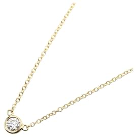 Tiffany & Co-Colar de diamante Tiffany & Co em ouro amarelo K18-Dourado,Metálico