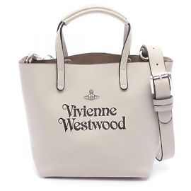 Leder Tote Bag von Vivienne Westwood Grau