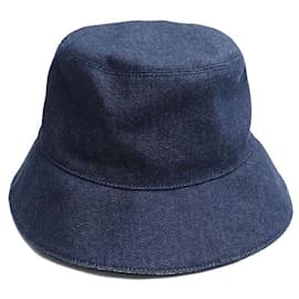 Gucci-Chapéu bucket em denim laser Gucci-Azul