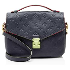 Louis Vuitton-Louis Vuitton Monogram Empreinte Pochette Metis Shoulder Bag-Blue