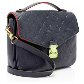 Louis Vuitton-Louis Vuitton Monogram Empreinte Pochette Metis Shoulder Bag-Blue