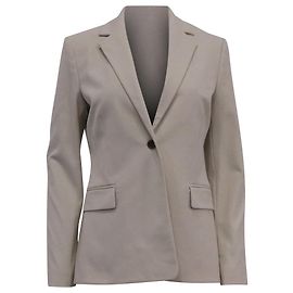 Blazer monopetto con tasche in cotone beige di Theory Beige