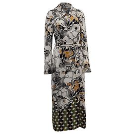 Dries Van Noten Printed Double-Breasted Trench Coat in Multicolor Viscose Multiple colors