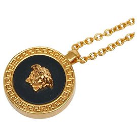 Collier Méduse Versace Doré Métallisé