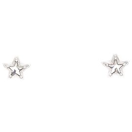 Pendientes Star Stud de acero inoxidable Jimmy Choo Plata Metálico