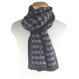 Louis Vuitton-Cachecol de lã LV Split todo em um da Louis Vuitton-Cinza