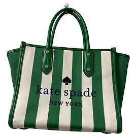 Bolsa tote 2 em 1 Ella Even Stripe Jacquard da Kate Spade Verde