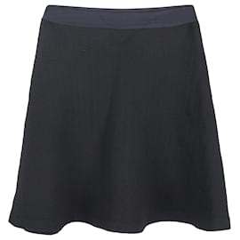 Jupe Mini A-Line Texturée Sandro en Polyester Noir Noir