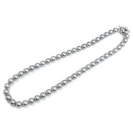 Colar de Prata com Pérolas TASAKI Prata Metálico