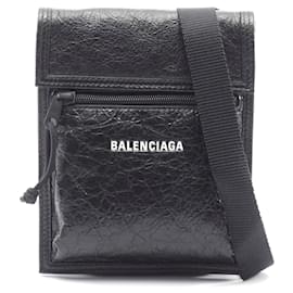 Balenciaga-Bolsa pequena de couro Balenciaga Explorer-Preto