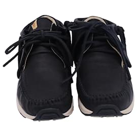 Autre Marque- Visvim FBT Lace-Up Sneakers in Black Leather-Black