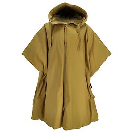 Poncho imbottito con cappuccio e zip Jil Sander in cotone giallo Giallo