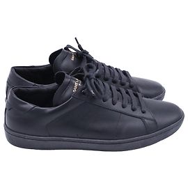Sneakers SL/01 Low-Top in Pelle di Vitello Nera di Saint Laurent Nero