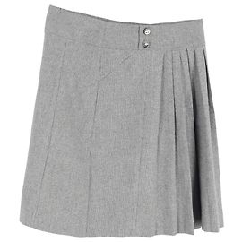 Falda Mini Plisada de Tweed en Lana Gris Max & Co. Gris