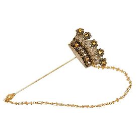 Dolce & Gabbana Broche Coroa de Strass Dolce&Gabbana Dourado Metálico