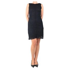 Dolce & Gabbana Black lace midi dress - size UK 12 Black