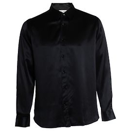 Camicia in seta nera Saint Laurent 2016 Nero