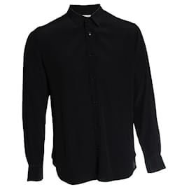 Saint Laurent-Saint Laurent, black sheered silk shirt 2015-Black