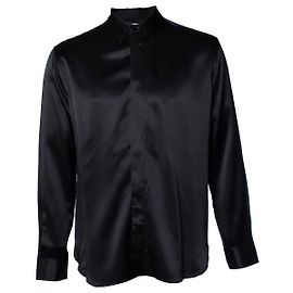 Camicia in seta nera Saint Laurent 2018 Nero