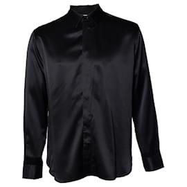 Saint Laurent-Saint Laurent, black silk shirt 2018-Black