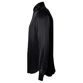 Saint Laurent-Saint Laurent, black silk shirt 2018-Black