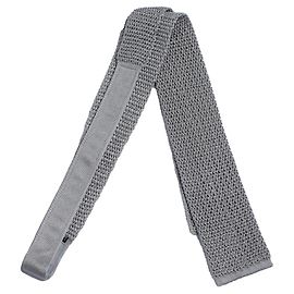 Tom Ford, corbata de punto en gris Gris