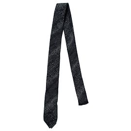 Lanvin, lizard print tie Black