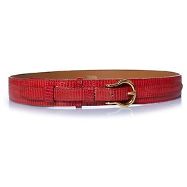Autre Marque Harel Paris, Taillengürtel aus rotem Echsenleder Rot