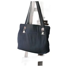 Courreges Courrèges Handtasche aus marineblauem Canvas Marineblau