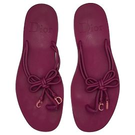 Dior Rubber Flip Flops Pink Pink