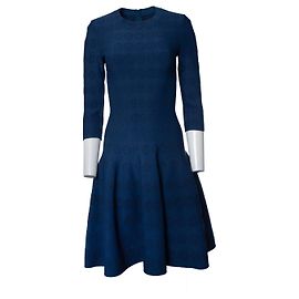 Alaïa Alaia, robe évasée bleue avec motif Bleu