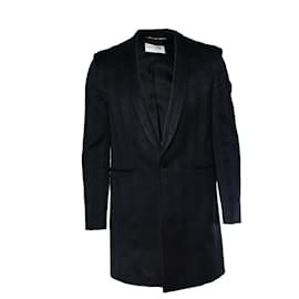 Saint Laurent-Saint Laurent, Long jacquard woven blazer-Black
