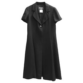 Cappotto abito nero a maniche corte Chanel Resort 2010 Nero