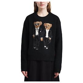 Polo Ralph Lauren Multi Wool-Blend Ralph and Ricky Bear Black