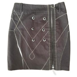 Falda Christian Dior Marrón de Algodón Castaño