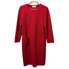 Robe en tricot vintage Yves Saint Laurent Rouge