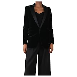 Saint Laurent-Dark green velvet tuxedo jacket - size UK 10-Green