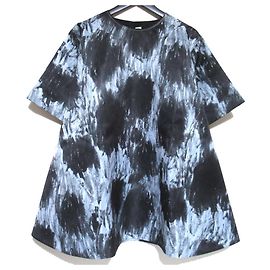 Marni Duchess Satin Kleid Schwarz Blau Hellblau