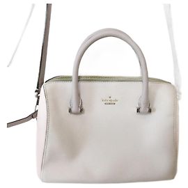 kate spade 2way handbag leather Beige